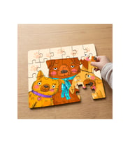 Sevimli Arkadaş Köpekler Tasarımlı 24 Parça Ahşap Çocuk Puzzle MPK0773