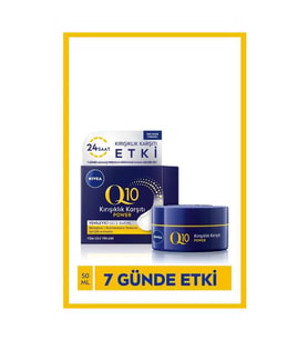 Nivea Q10 Power Kırışıklık Karşıtı ve Yenileyici Gece Yüz Bakım Kremi 50 Ml