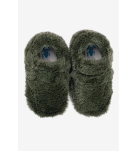 Hopfrög Furry Furry Haki Kürk Barefoot Patik (Hediye Seti)