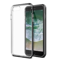 VRS iPhone 8 Plus/7 Plus ile Uyumlu New Crystal Bumper Kılıf Metallic Black (Siyah)