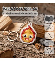 Etamina Anime Hediye Hobi Seti: Calcifer ve Etamin Anahtarlık Kiti