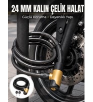 Güçlü Çelik Halat Yapısıyla Motosiklet, Bisiklet ve Scooter İçin Güvenli Kilit