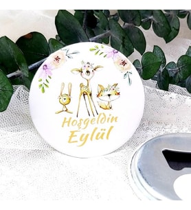15 Adet Ceylan Ailesi Kız Bebek Açacak Magnet Hediyelik-