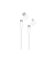 4in1 Şarj Kablosu Type-C Lightning USB Çoklu Data ve Şarj Kablosu 1m (Beyaz)