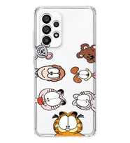 Samsung Galaxy A13 Uyumlu Garfield Tasarımlı Şeffaf Telefon Kılıfı