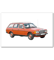 Cakatablo Mercedes Benz Station Wagon Beyaz Zemin MDF Tablo