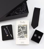 Kişiye Özel 32 GB Usb Siyah Touch Kalem & Kol Düğmesi & Kravat & Pomellos Kolonya Hediye Seti