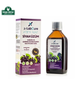 X-LabCure Siyah Üzüm Kabuğu ve Çekirdek Ekstresi 250 ml - Resveratrol Kaynağı