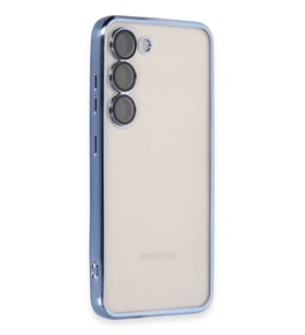 Newface Samsung Galaxy S23 Plus Kılıf Razer Lensli Silikon - Açık Mavi