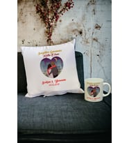 En Güzel Sevgili Hediyesi Kupa Bardak ve Yastık Set 005 (Beyaz)
