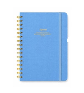 VICTORIA'S JOURNALS 1605 CANVAS SERT KAPAK A5 100gr.160 SYF. NOKTALI DEFTER MAVİ
