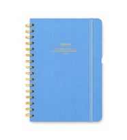 VICTORIA'S JOURNALS 1605 CANVAS SERT KAPAK A5 100gr.160 SYF. NOKTALI DEFTER MAVİ