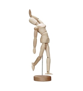 Eskiz Mankeni Ahşap Model 20 cm Manken Modelling (Bej)