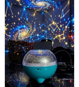 Çok Renkli LED Yıldız Projektör Gece Lambası Bluetooth Müzik Çalar ve Kumandalı Kontrol