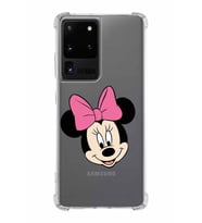 Samsung Galaxy S20 Ultra  Köşe Korumalı Antişok Kapak Minnie Mouse Tasarımlı Şeffaf  Kılıf
