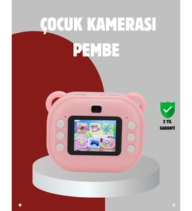 Anında Baskı Özellikli Çocuk Kamerası – 24Mp Hd Çift Lens, 32Gb Hafıza Oyun Modu