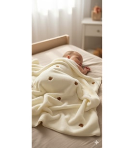 AYICIK NAKIŞLI WELSOFT 90*100 CM BEBEK BATTANİYESİ