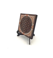 Yaşam Çiçeği Baskılı MDF Masaüstlük 10X10