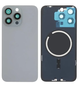 İphone 15 PRO MAX Full Arka Kapak Arka Kemere Lensli (CAM) GRİ