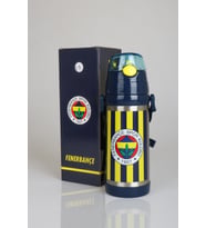 "DEKOMUS CEP DEFTERİ HEDİYELİ" LİSANSLI FENERBAHÇE SARI LACİVERT ÇELİK MATARA 500 ML