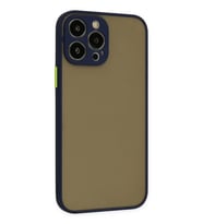 Newface Apple iPhone 14 Pro Kılıf Montreal Silikon Kapak - Lacivert