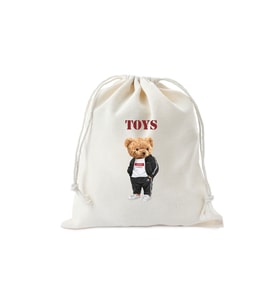 Bez Çanta Dünyası Teddy Bear Ham Bez Oyuncak Kesesi (35*25)