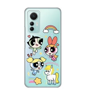 Xiaomi Mi 12 Lite Uyumlu Powerpuff Girls Desenli Şeffaf Telefon Kılıfı