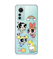 Xiaomi Mi 12 Lite Uyumlu Powerpuff Girls Desenli Şeffaf Telefon Kılıfı