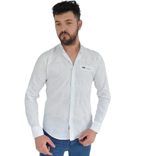 Erkek Spor Gömlek Silim Fit 9843 BGL-ST02725 (Beyaz)