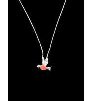 🐦 925 Ayar İthal Gümüş Kuş Kolyesi  Orange Sunstone Taşlı Kanatlı Tasarım  Şık Minik Kuş Pendant