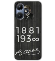 İnfinix Hot 30i Kılıf HD Desen Baskılı Kılıf - Atatürk Ahşap İmza