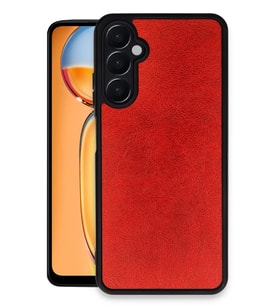 Newface Samsung Galaxy A05S Kılıf Aras Deri Kapak - Kırmızı