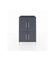 Hyperion Komodin 3 Raflı 4 Kapaklı 60x44x96 Antrasit-Antrasit