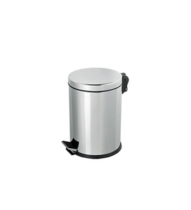 Omnisoft PLX3700-305 Krom Pedallı Paslanmaz Çöp Kovası 5 Lt