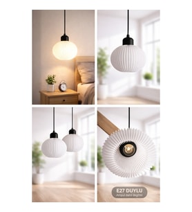 Modern Dekoratif Masa Lambası Şık Gece Lambası Sert Plastik Tasarım LED Uyumlu Minimal Tasarım