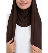 Penye Boyun Kapamalı Şal Başörtü Hazır Giyim Turban Esnek Jersey Şal