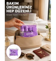 Seyahat Bakım Seti 5 Parça Sızdırmaz Şeffaf Kapaklı 30ml Yeni Nesil