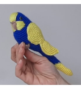 Amigurumi Kuş Muhabbet Kuşu Sarı Lacivert Fenerbahçe