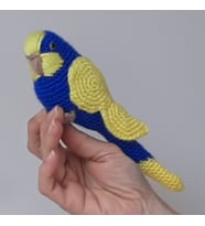 Amigurumi Kuş Muhabbet Kuşu Sarı Lacivert Fenerbahçe