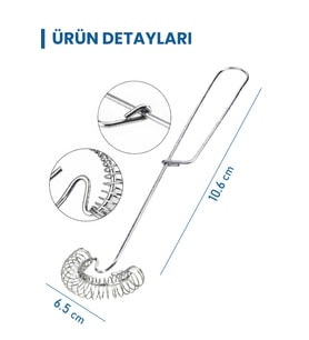 Paslanmaz Dayanıklı Çelik El Çırpıcısı (Gümüş Gri)