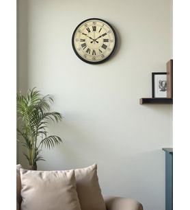 MCG  36 Cm Siyah Retro Tasarım Duvar Saati