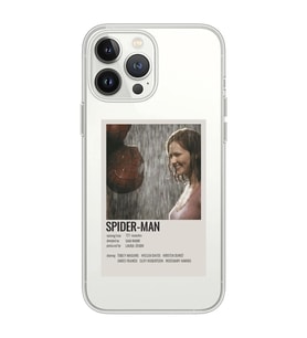 Iphone 12 PRO Uyumlu Spider Man Poster Tasarımlı Şeffaf Telefon Kılıfı