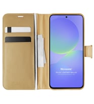 Microsonic Samsung Galaxy A36 Kılıf Delux Leather Wallet Gold (Gold)