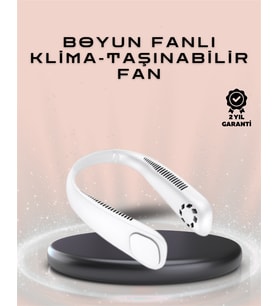 Giyilebilir Sessiz Fan 224G Hafif, Bladeless Güvenli Tasarım, 5 Vitesli Soğutma, Usb Şarjlı Fan