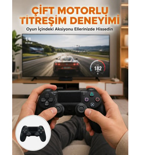 Kablosuz Titreşimli Oyun Kolu – Yüksek Hassasiyetli Analog Kontrol ve Ergonomik Tutma Yeni Nesil