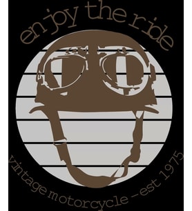 Enjoy The Ride Vintage Sticker 15x2 10x10 cmRenkli Sticker