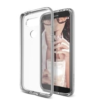 Verus G5 ile Uyumlu Crystal Bumper Kılıf Light Silver