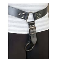 Erkek Özel Bölge Deri Harness (Siyah)