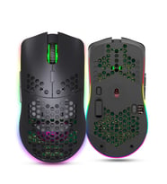 Valkyrie Kablosuz Petek Tasarım Şarjlı Gaming Mouse – RGB Aydınlatmalı 3200 DPI Ultra Hafif Siyah