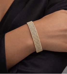 Dört Sıra Su Yolu Bileklik (Altın)
